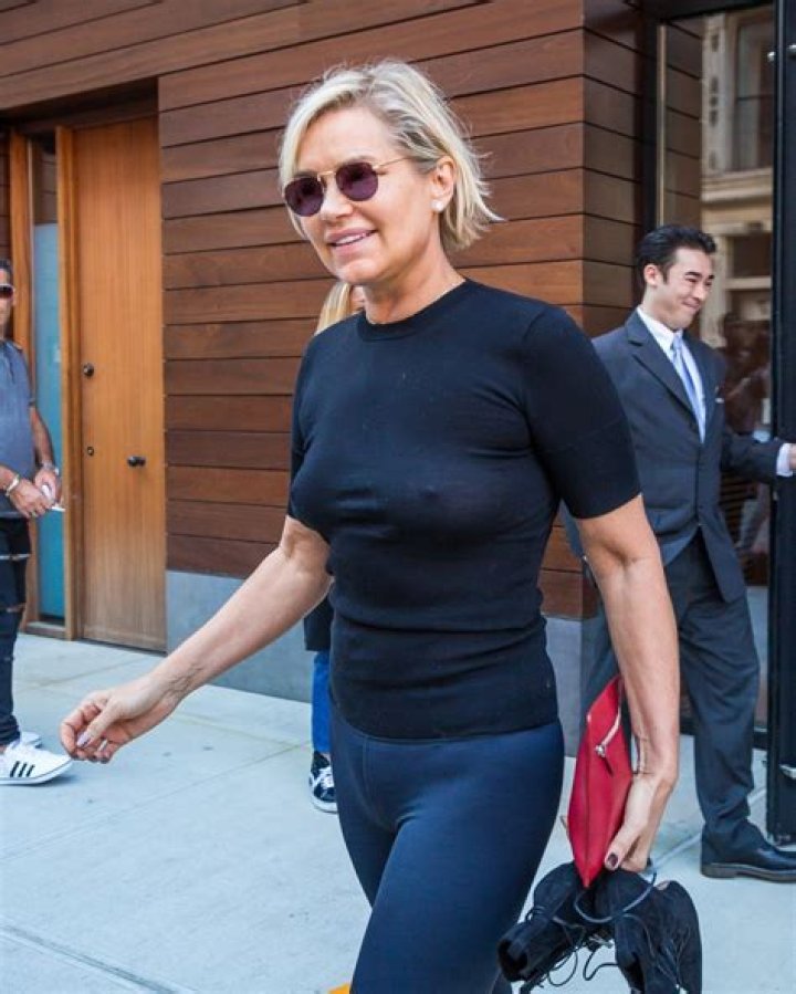 Yolanda Hadid Steps Out in Sheer Top For NYFW — Leaves Bra at Home!